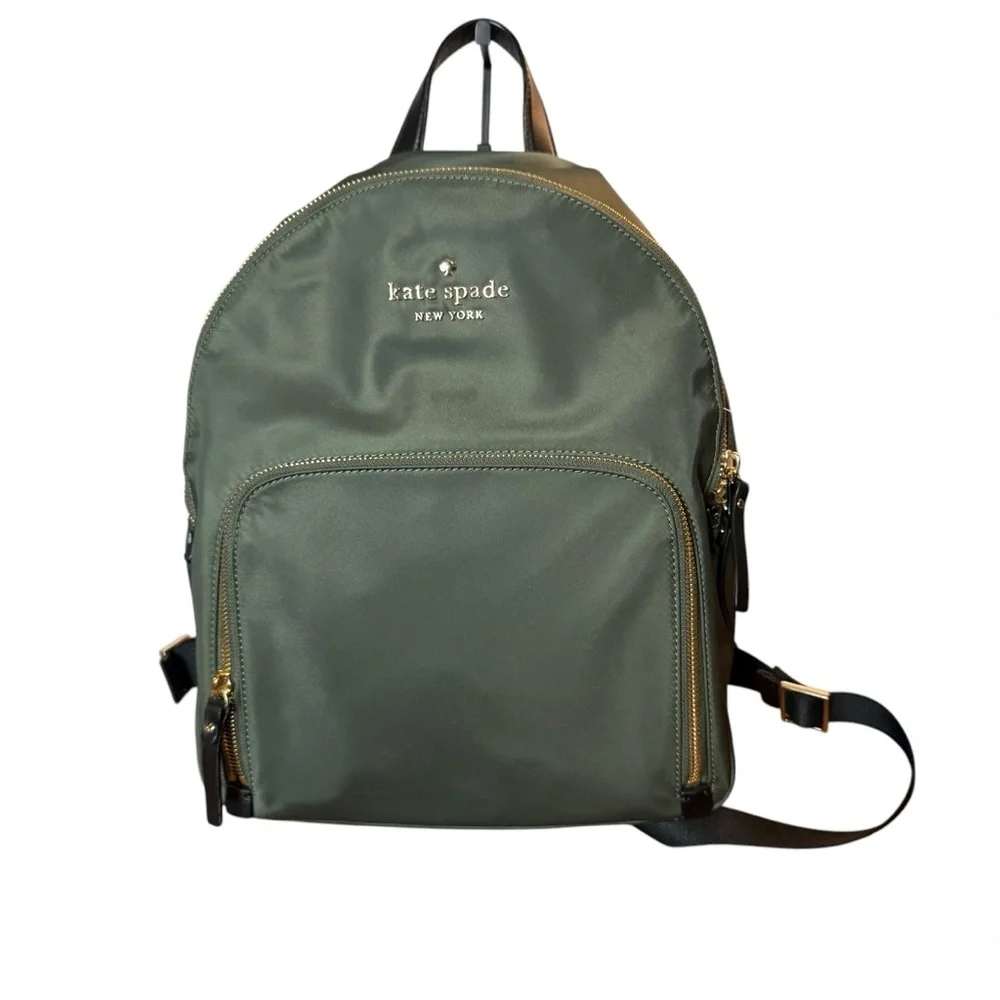 KATE SPADE NEW YORK GREEN NYLON BACKPACK